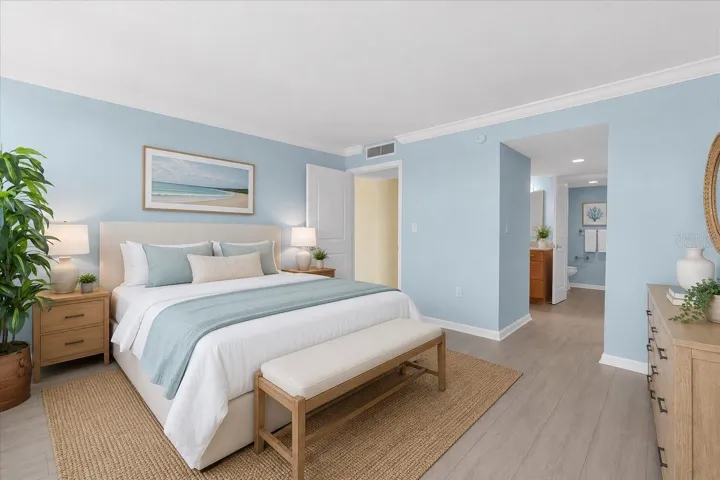 Master bedroom virtually staged