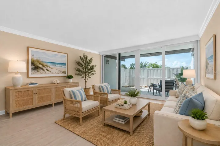 Luxury Plank flooring 100% waterproof, Furnishings virtually staged