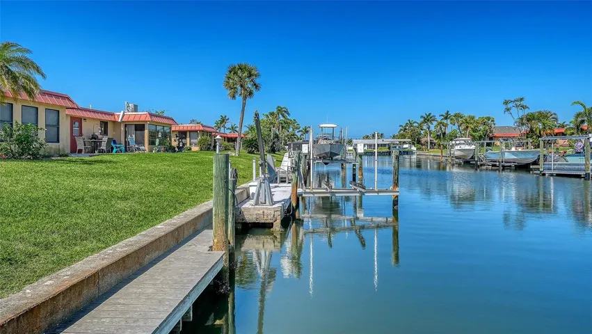 Dock with electric and water