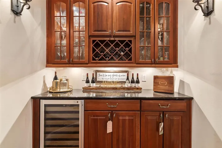 WINE FRIDGE AND CABINETS