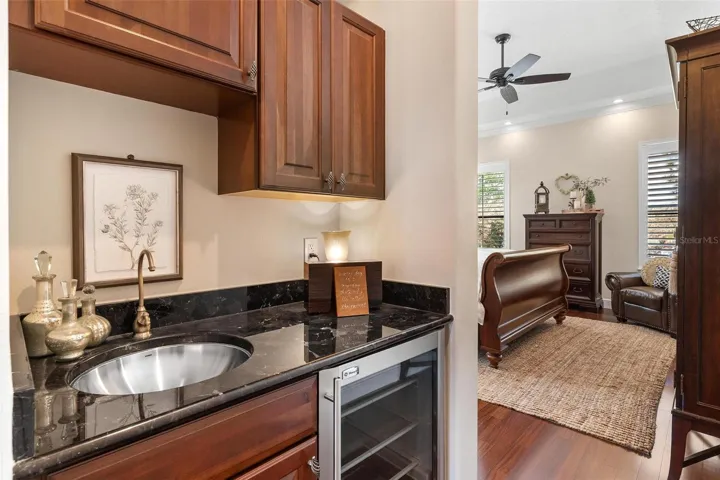 WET BAR IN PRIMARY BEDROOM