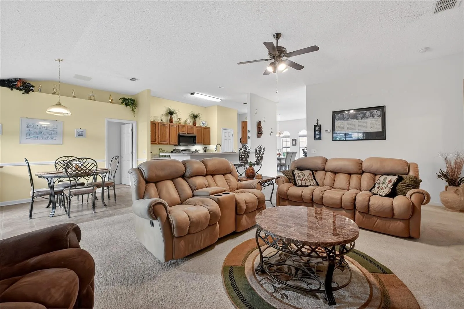 Living Room with High Ceilings
