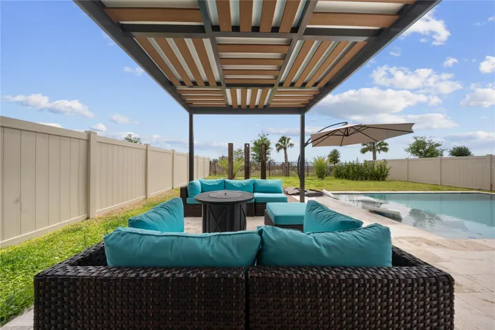 Covered Outdoor Living Area with private pool