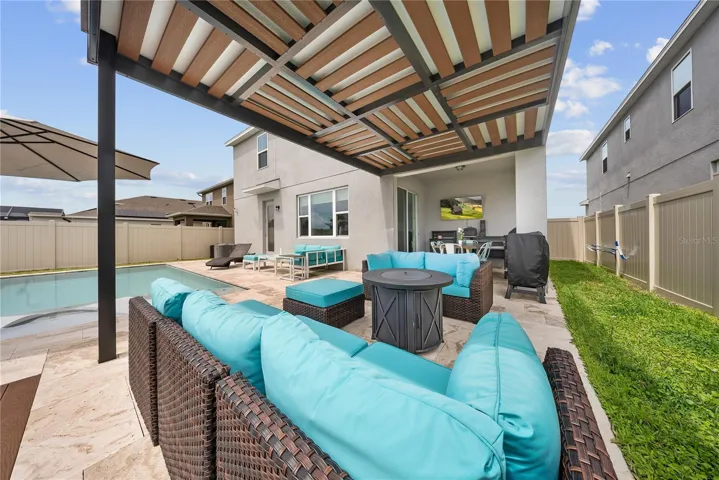Covered Outdoor Living Area with private pool