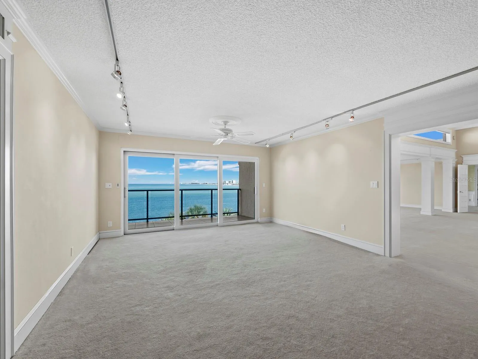 Family room opposite kitchen
