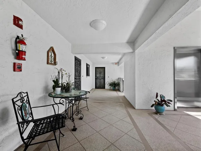 Front porch from elevator