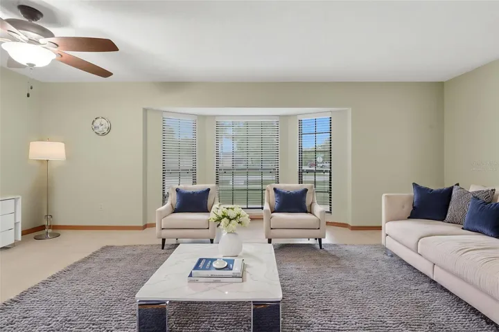 Virtually staged formal living room