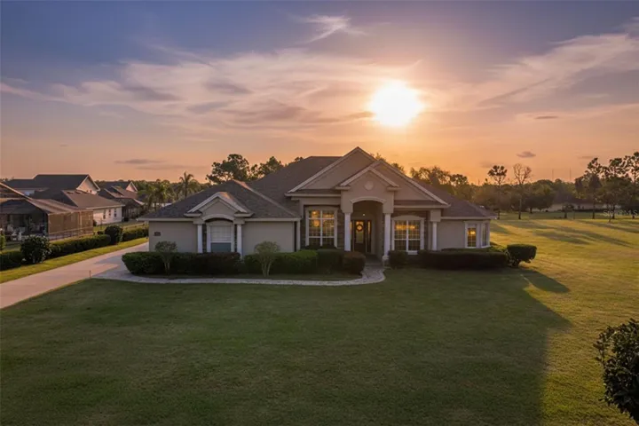 Front of house sunrise