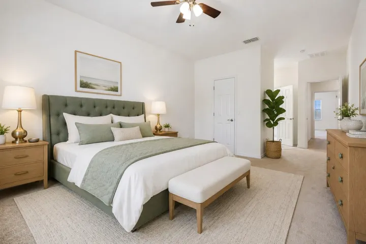 Spacious Secondary Bedroom with walk in closet (Virtually Staged)