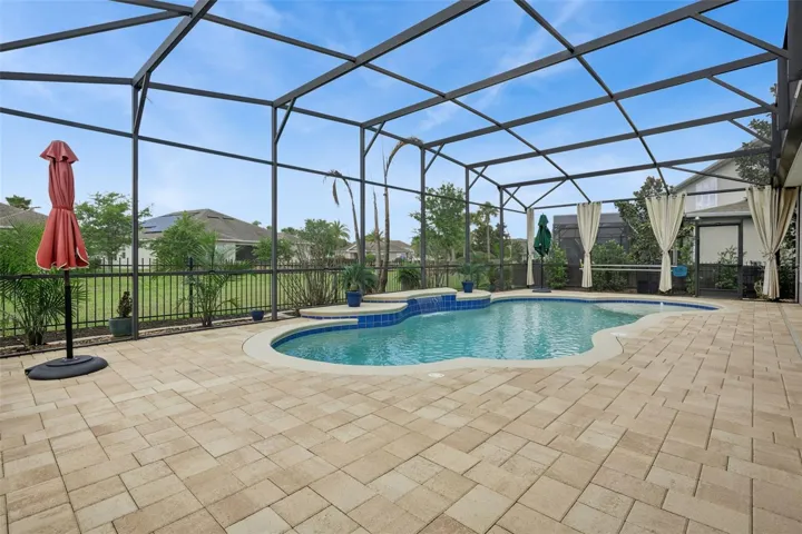 Pool deck space for entertaining