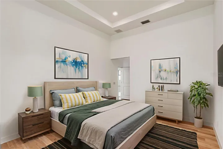 VIRTUALLY STAGED primary bedroom