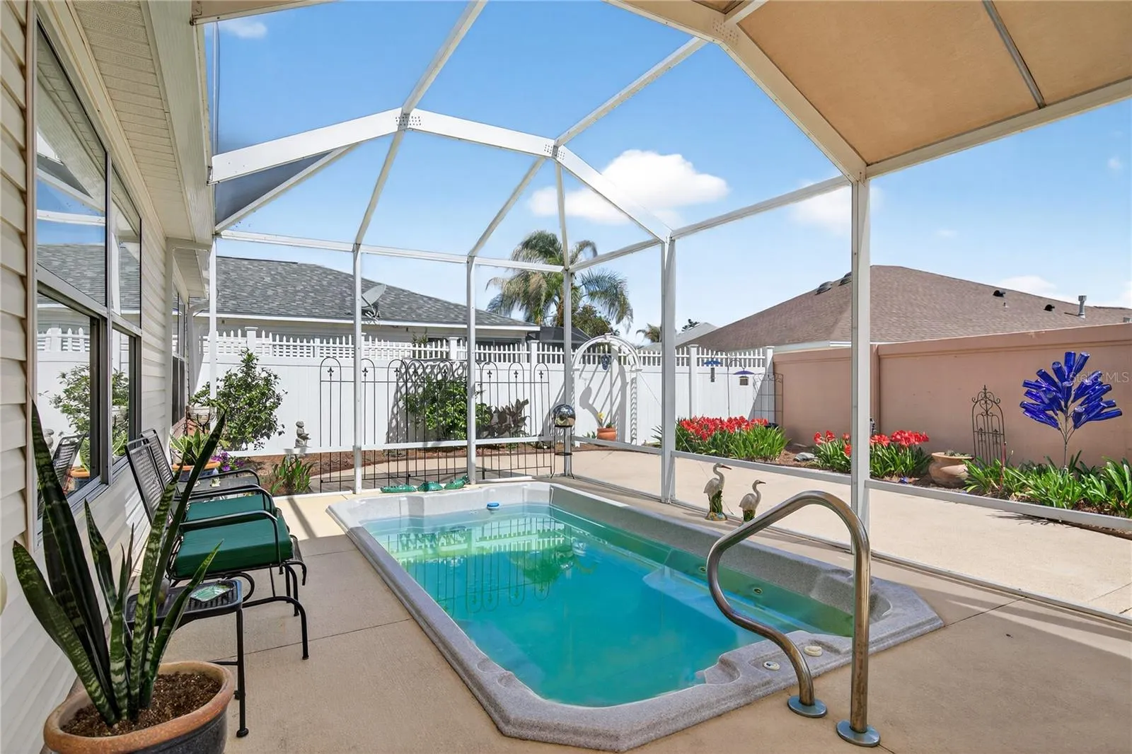 Unwind and rejuvenate in our inviting heated spa, offering a tranquil escape, or effortlessly maintain your fitness goals with our convenient swimming exercise options; perfect for relaxation and activity.