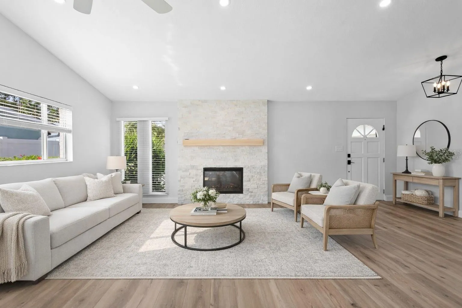 This photos has been virtually staged to illustrate the potential use and layout of the space. Furniture and décor shown are for visualization purposes only and are not included with the property