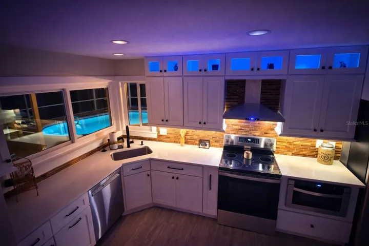 Evening Lighting in Kitchen