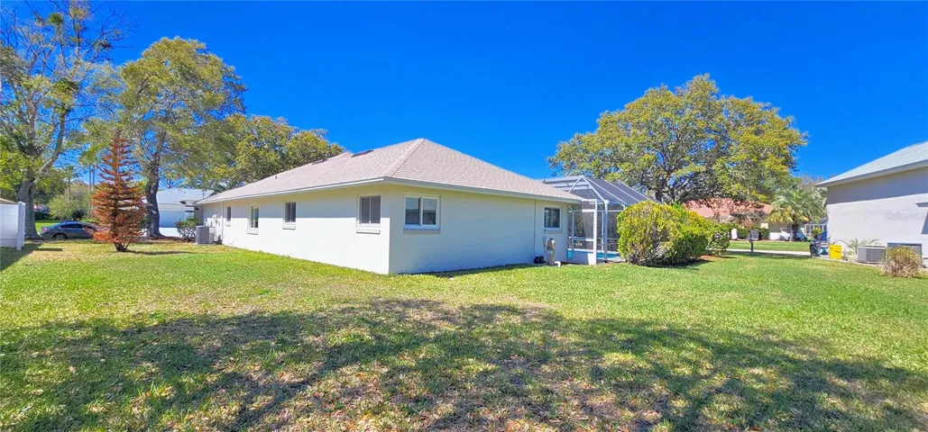 View of back of home on Oversized Property