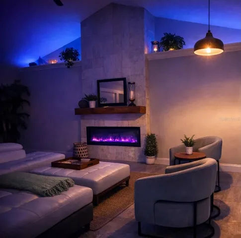 Evening Lighting in Living Room