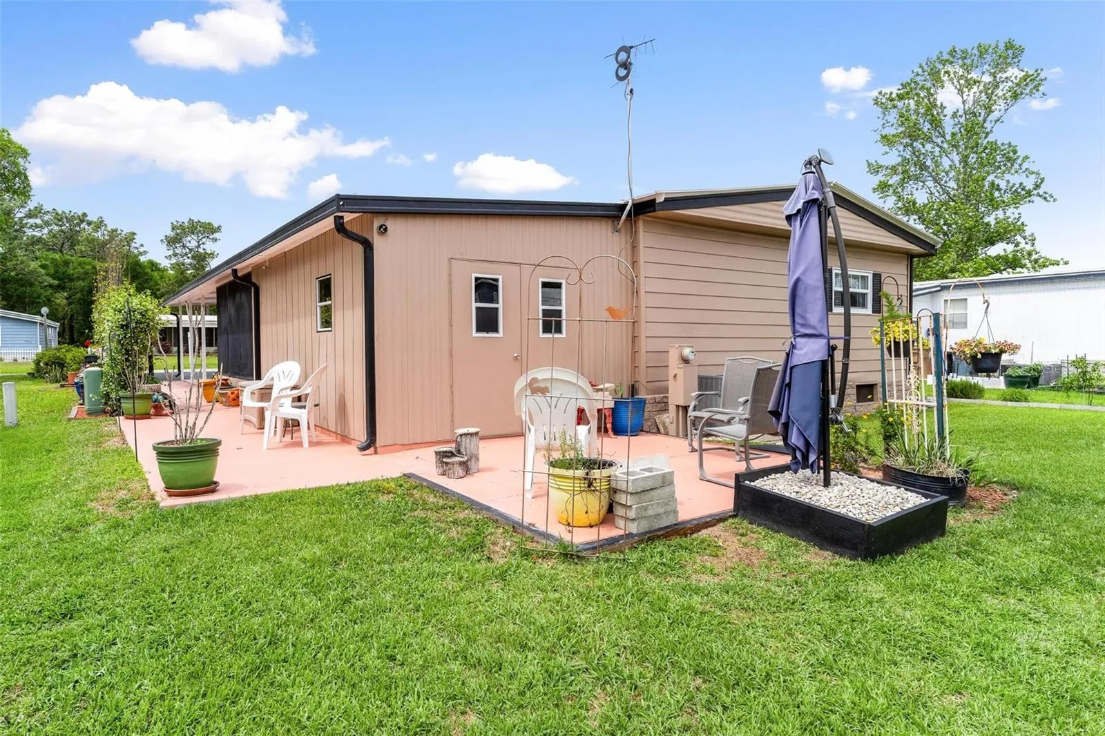 Open back patio