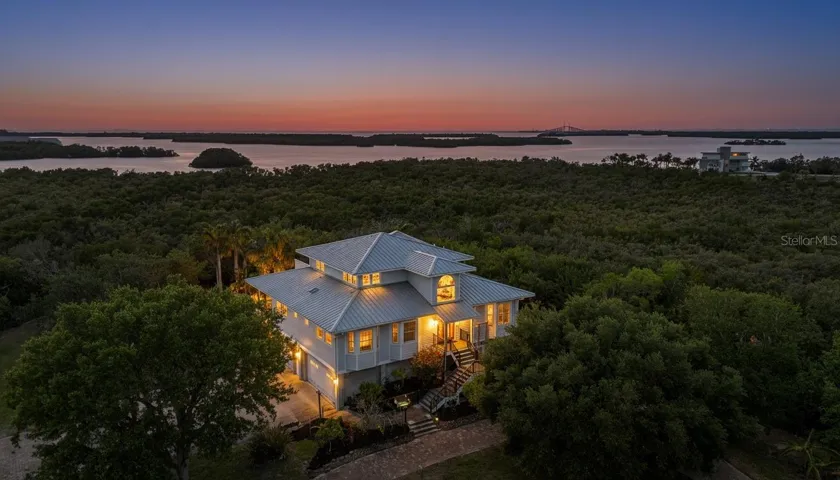 Welcome to Whispering Mangroves- Facing NW towards the Skyway Bridge- Rattlesnake Key behind property