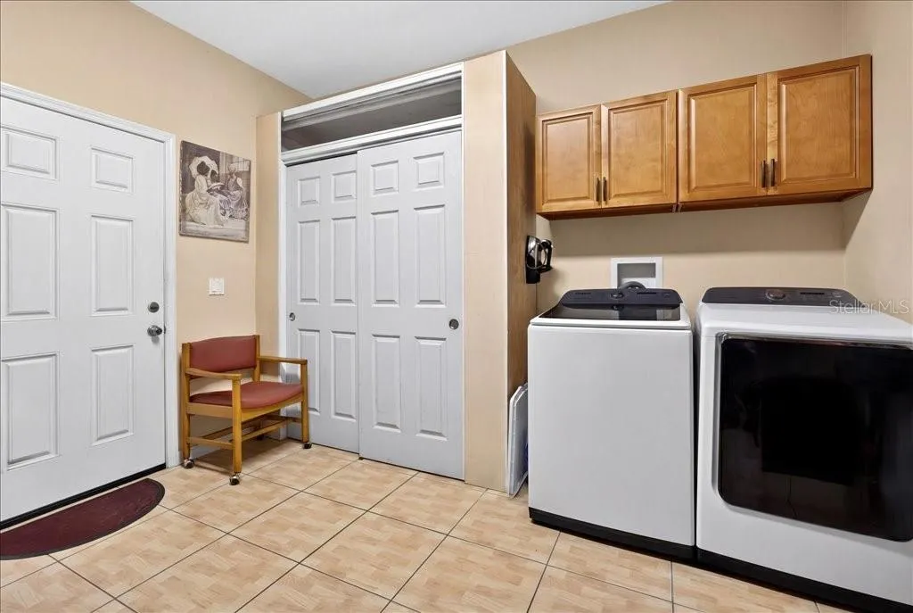 large inside laundry room.
