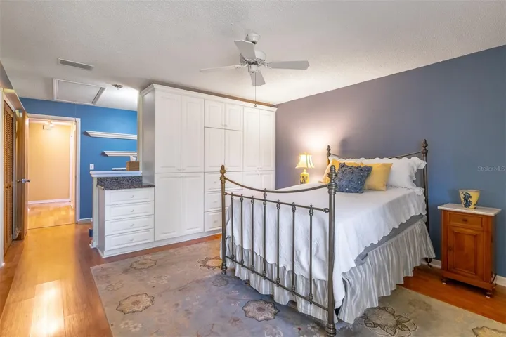 Primary Bedroom with Beautiful Built-In Cabinets