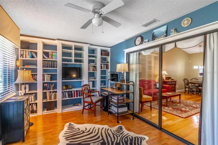 Florida Room with Built-In Shelving
