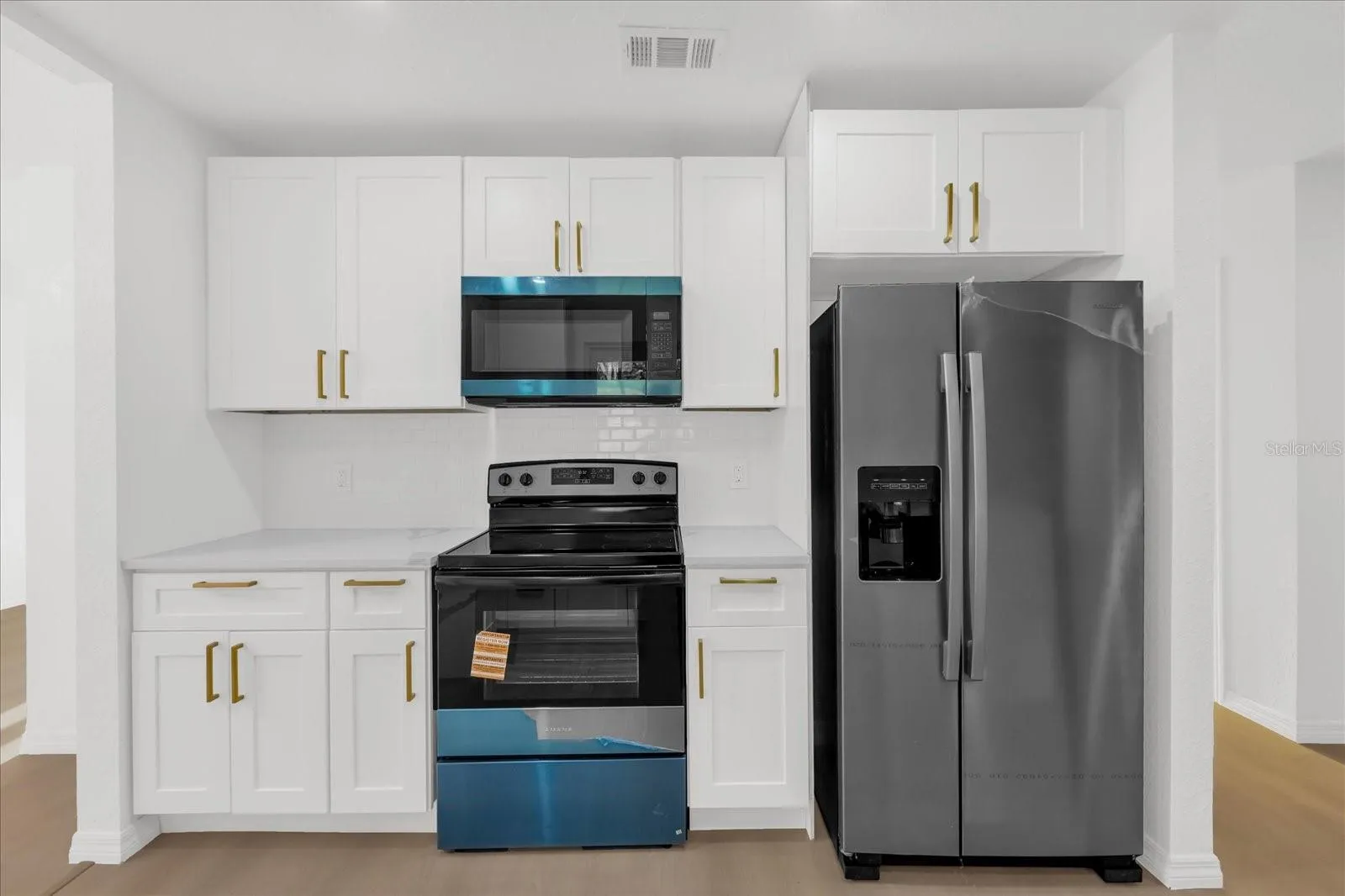 Kitchen with all new appliances.
