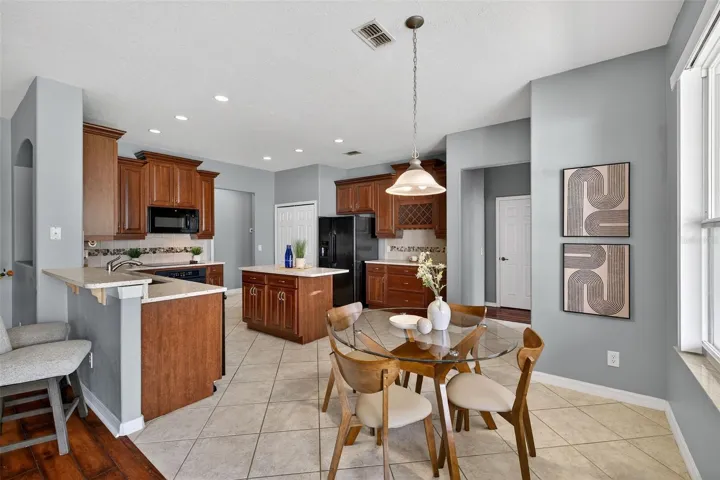 Breakfast nook and kitchen