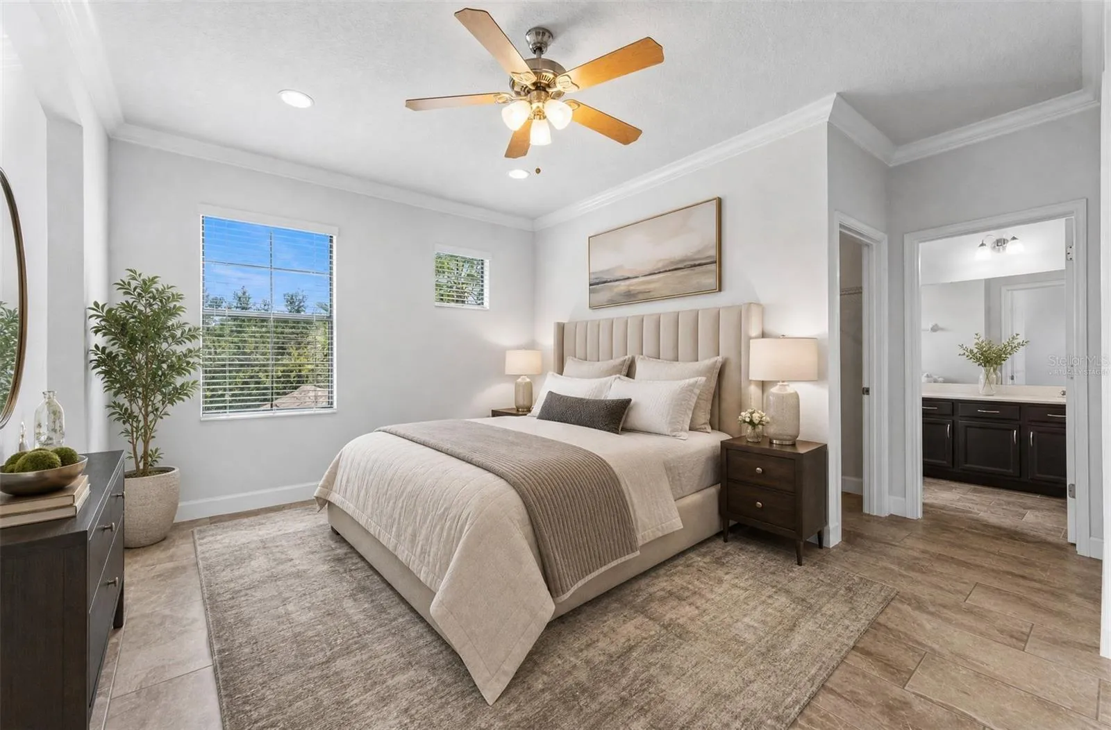 Guest bedroom suite. Virtually Staged.