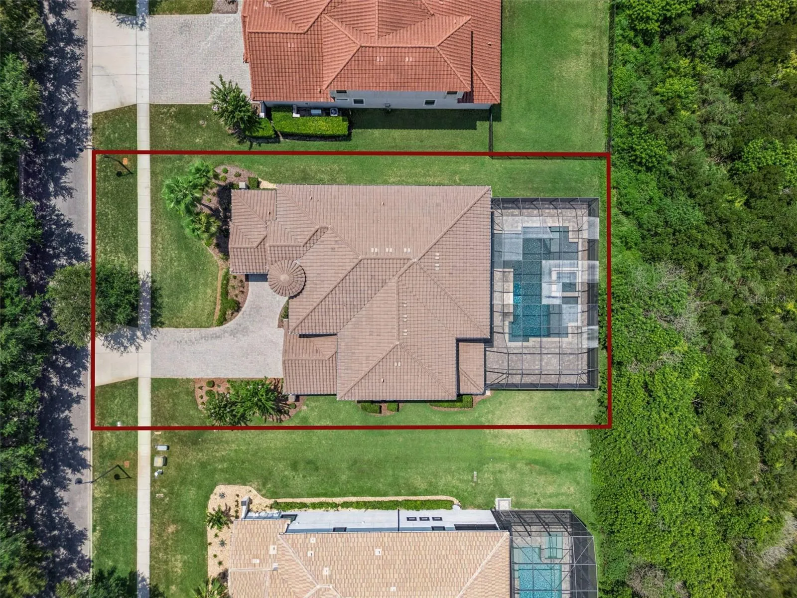 .69 acre lot.
