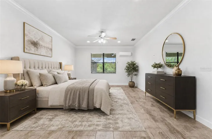Main floor owner's suite. Virtually Staged.