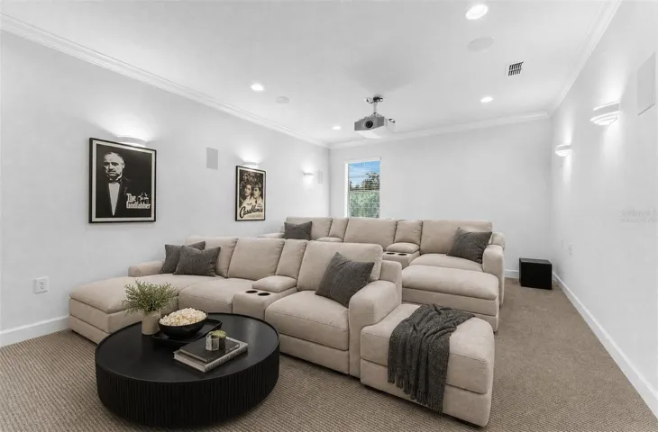 Theater Room. Virtually Staged.