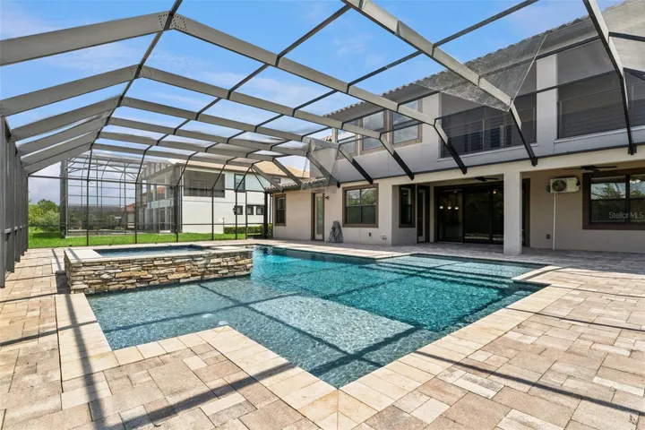 Custom pool and heated spa.