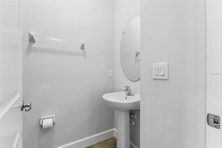 Convenient main floor half bath.