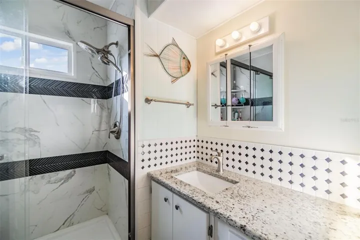 Updated bathroom and step-in shower.