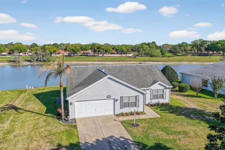 Drone overview of house
