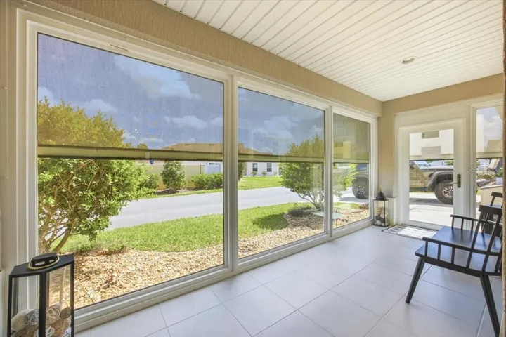 Front Porch with Remote Powered Shades