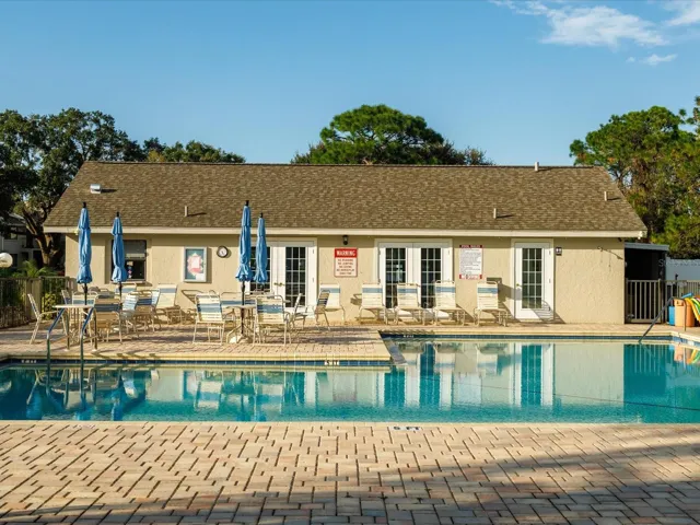 Heated Pool in Winter