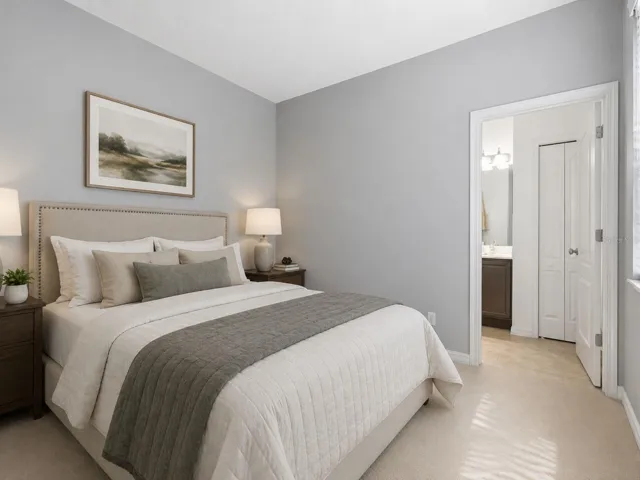 Bedroom with ensuite bathroom