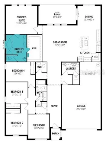 Meadowlark Landing Lot 175 Floorplan with Upgrade