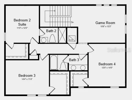 Second Floor - Additional Highlights Include: a study in place of a flex room, an outdoor kitchen rough-in, gourmet kitchen, tray ceiling package, pocket glass sliding door out to the covered lanai, and impact windows throughout the home