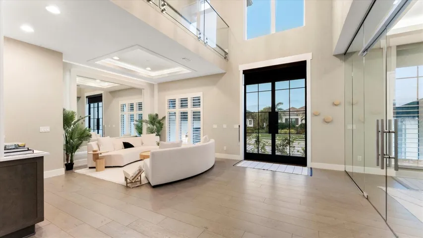 front entrance, living room