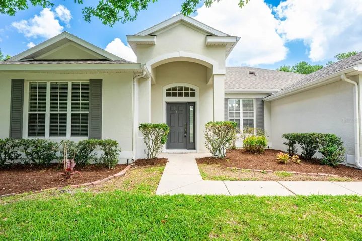 Covered front entry.