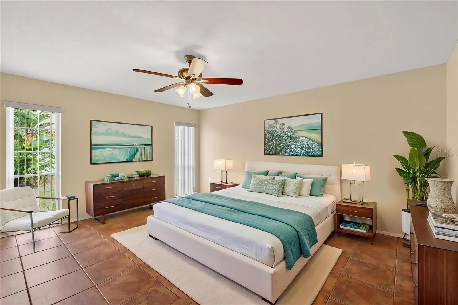 Virtually Staged Master Bedroom