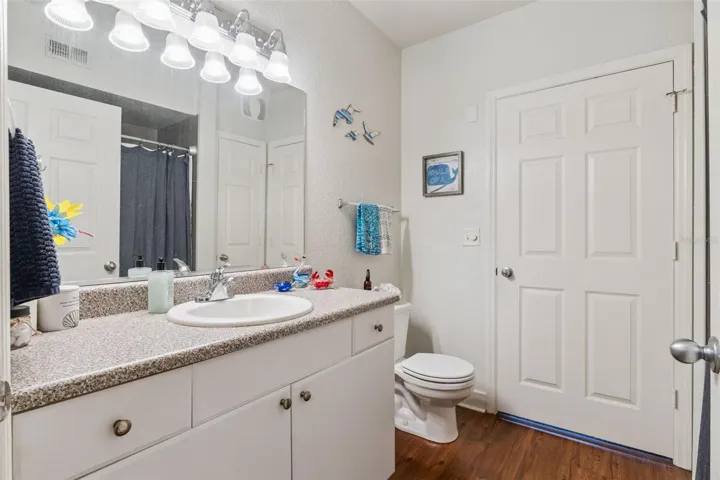 Second Bathroom: Off kitchen and connecting to Bedroom 2