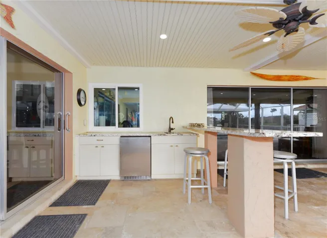 Outside kitchen area