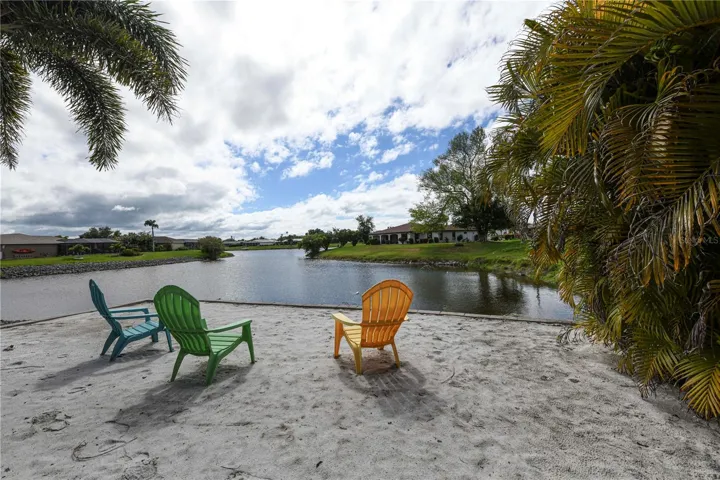 Back yard view to lake