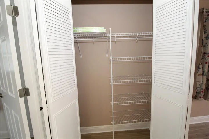 Storage closet in hallway