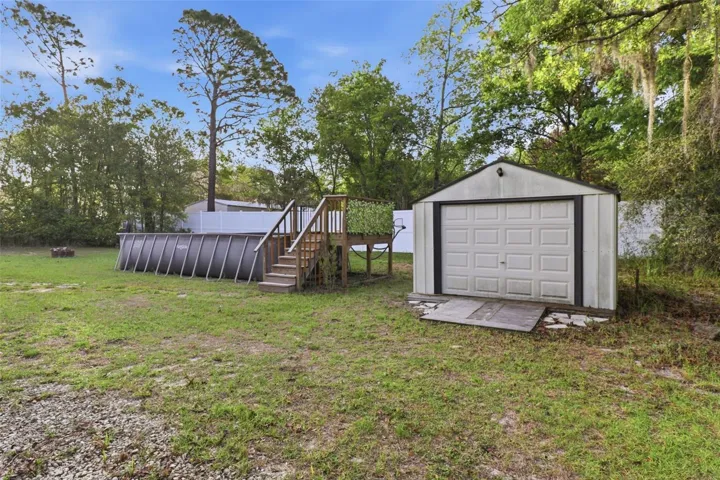 Pool and shed