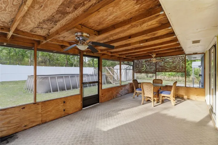 Rear screened porch
