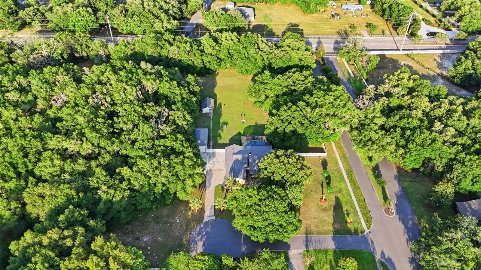 Bird's Eye View of Main Hoe, Backyard &amp; Private Grounds